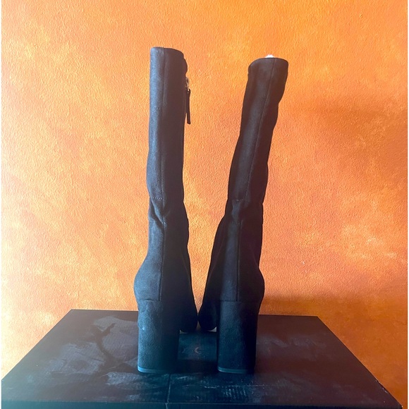 Eloquii Black Faux Suede Wide Klaire Scrunch Women's Boots. Size 9W - Picture 4 of 5